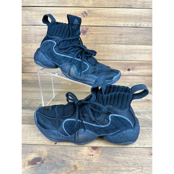 NEW Adidas Triple Black Crazy BYW Basketball Shoe Size 5Y, Women 6.5 (EE5999) main image 4